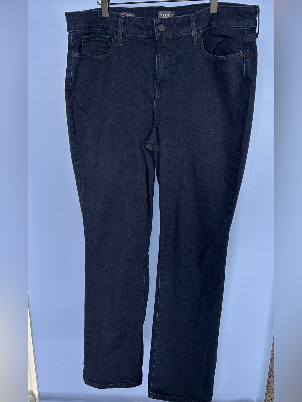 NYDJ Marylin Straight Jeans in dark blue